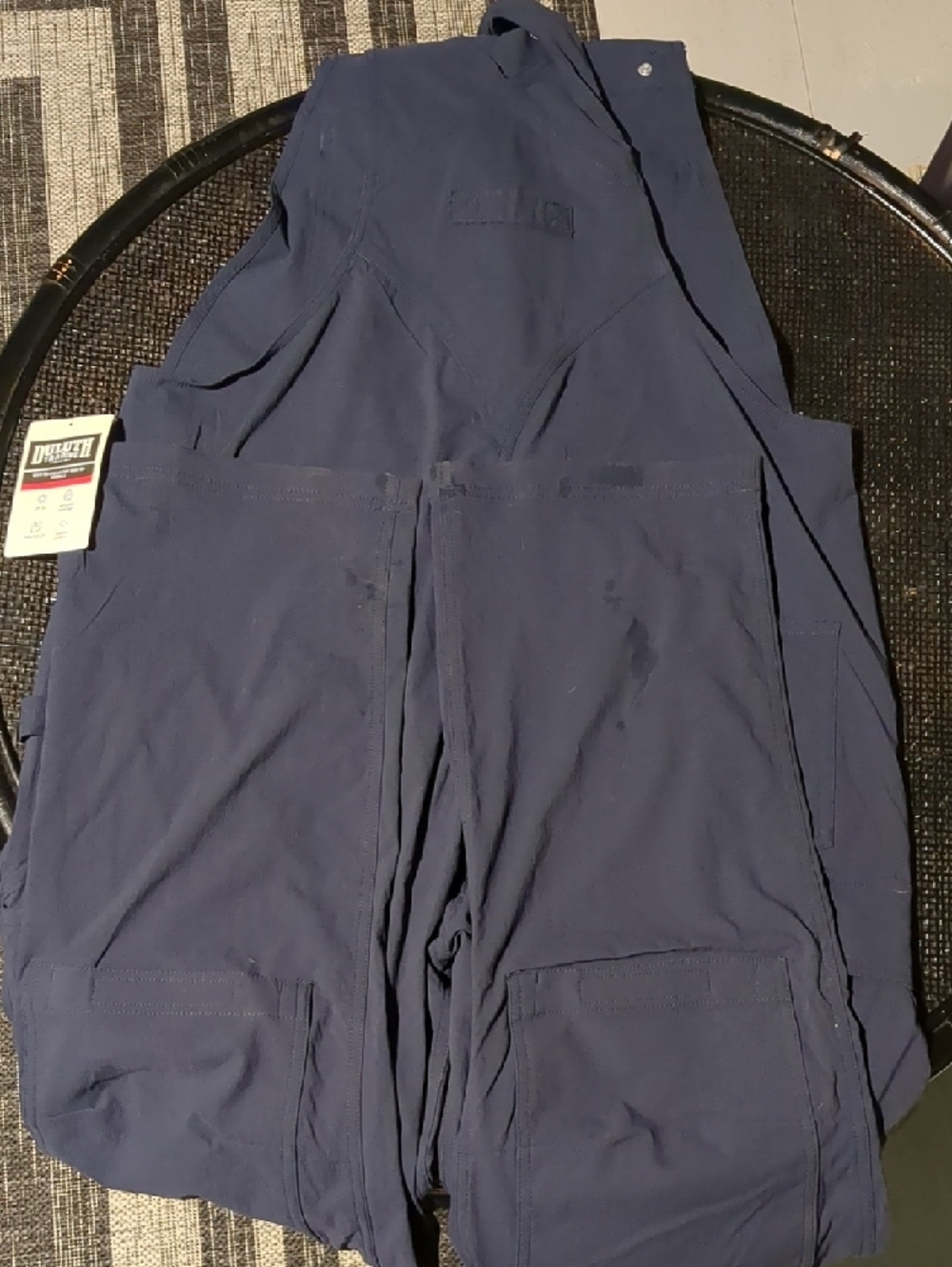 Duluth Trading Co Navy Work Bib Overalls with Tag - Picture 3 of 7